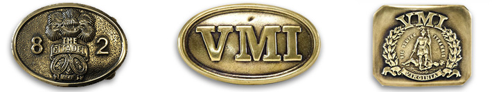 Custom designed buckles.